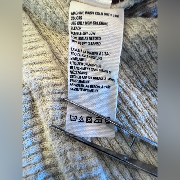 Free People Cream Lace Button Come on Over Stretch Henley Sz Large (Sm/Med) - Picture 9 of 16